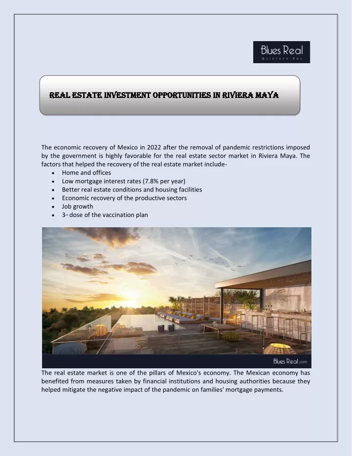 real estate investment opportunities in riviera
