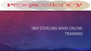 IIBM Sterling WMS Online Training by Proexcellency