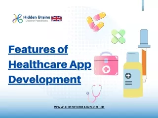 features of healthcare app development