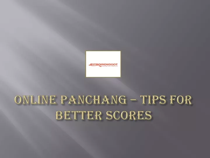 online panchang tips for better scores