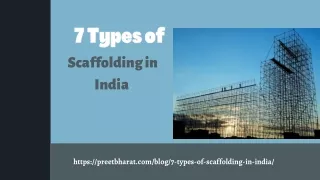 7 Types of Scaffolding in India