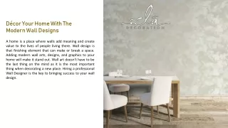 Professional Wall Designers In Orange County | Ecla Decoration
