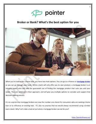 Broker or Bank What’s the best option for you