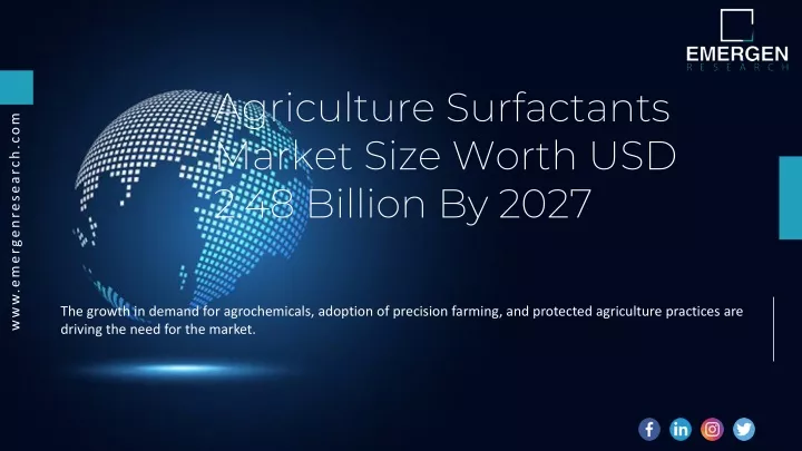 agriculture surfactants market size worth