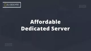 affordable dedicated server