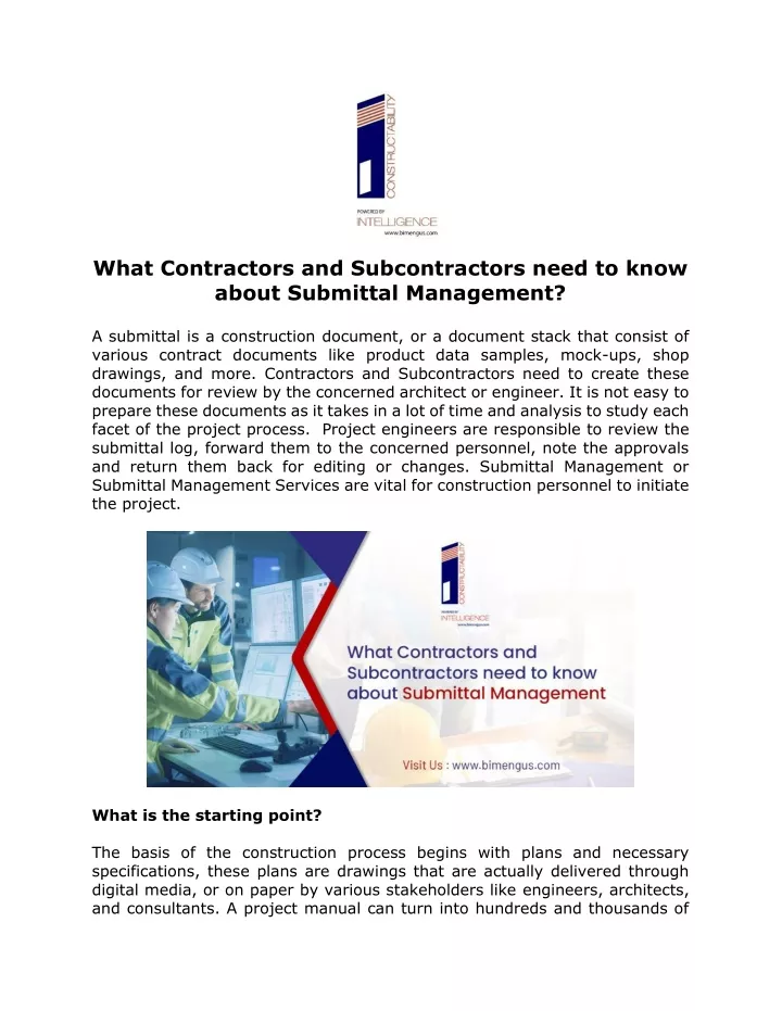 what contractors and subcontractors need to know