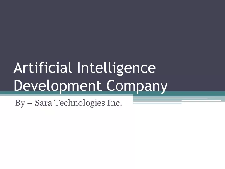 artificial intelligence development company