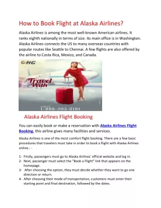 1-888-595-2181 Get Amazing Offer on Alaska Airlines Flight Booking