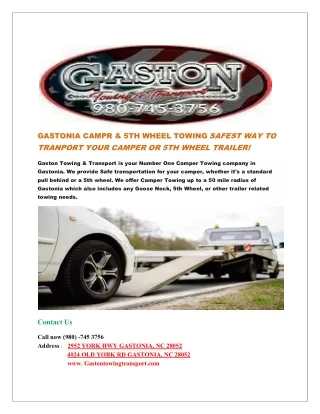 Get affordable Towing Service Gastonia,NC