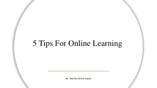 5 tips for online learning