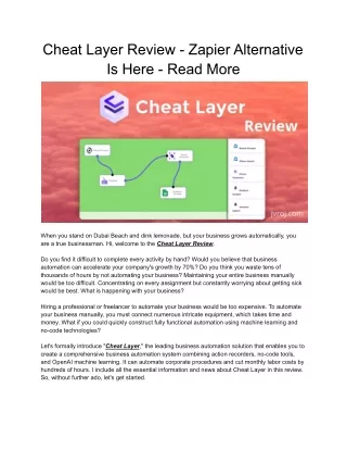 cheat layer review zapier alternative is here