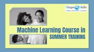 machine learning course in summer training