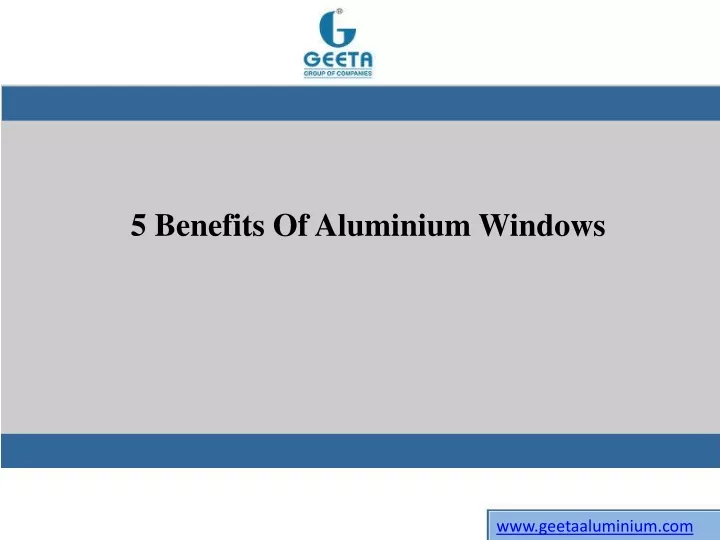 5 benefits of aluminium windows