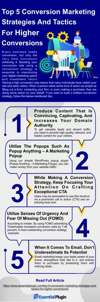 Top 5 Conversion Marketing Strategies And Tactics For Higher Conversions