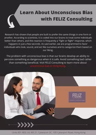 Learn About Unconscious Bias with FELIZ Consulting