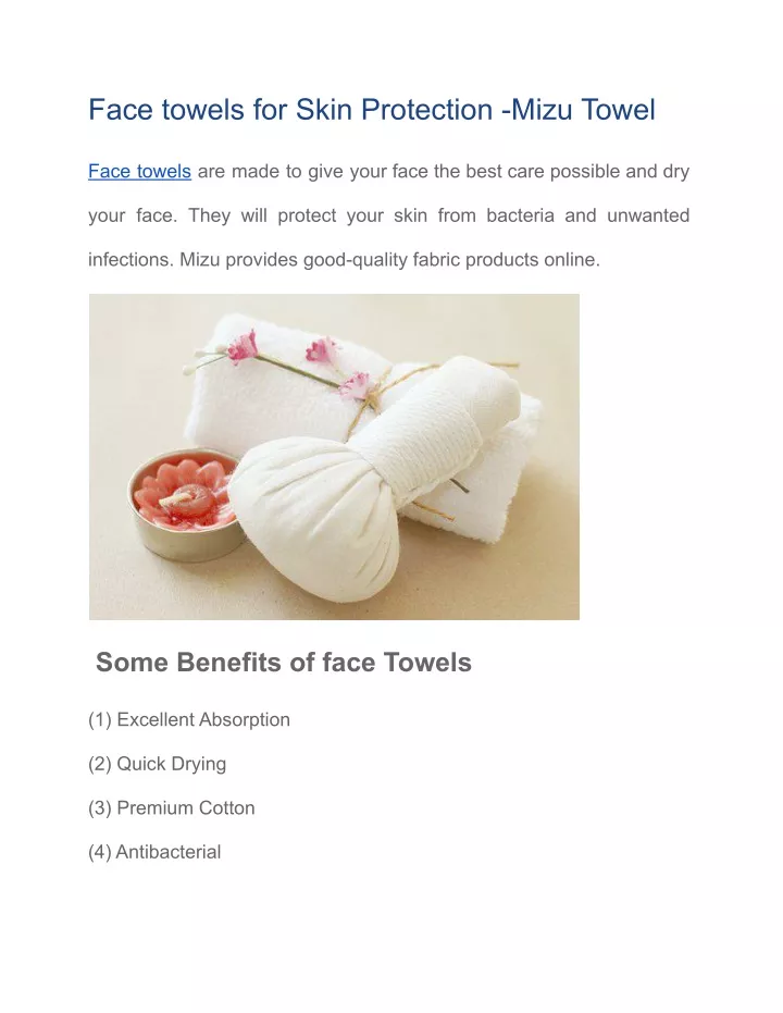 face towels for skin protection mizu towel