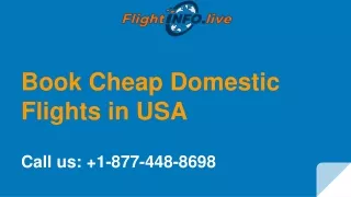 Book Cheap Domestic Flights in USA