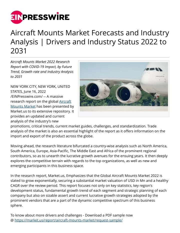 aircraft mounts market forecasts and industry