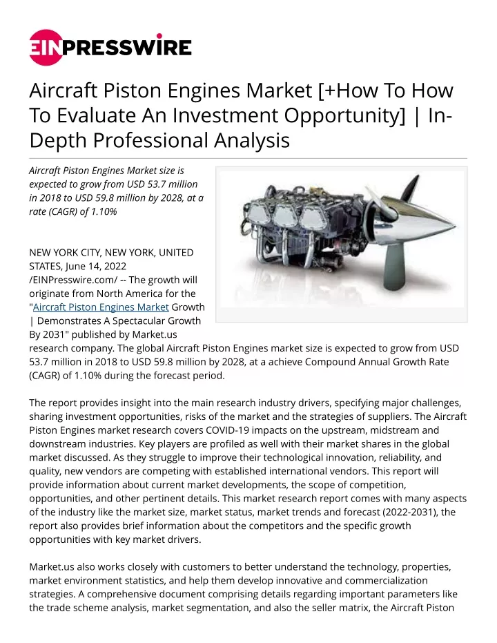 aircraft piston engines market