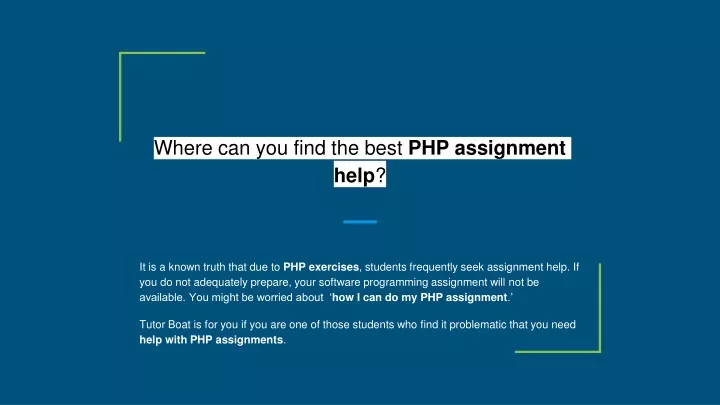 where can you find the best php assignment help