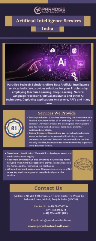 Top AI Service Providers India