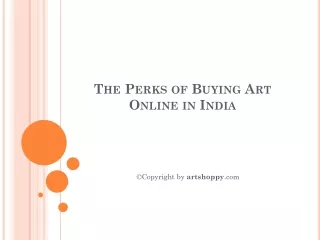 The Perks of Buying Art Online in India
