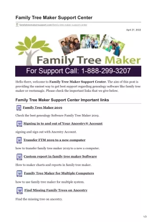 Best Family Tree Maker Support Center