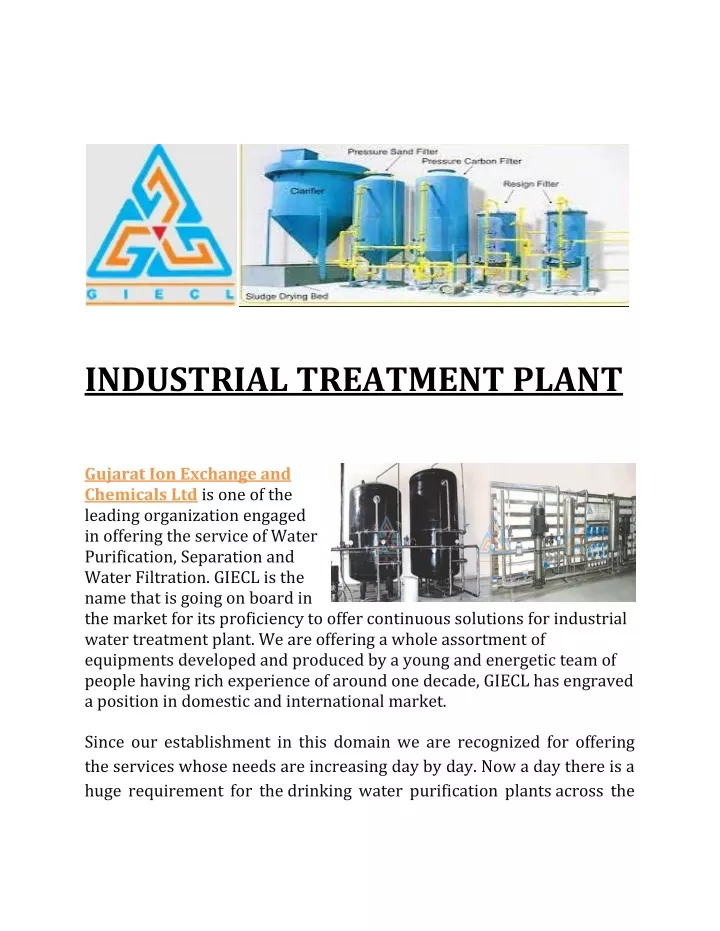industrial treatment plant