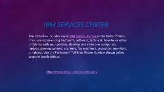 IBM Service Center
