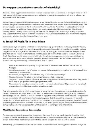 Oxygen Tanks Vs Oxygen Concentrators