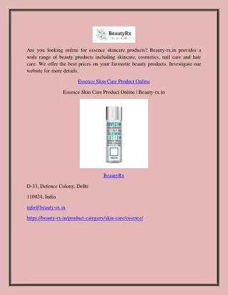 Essence Skin Care Product Online | Beauty-rx.in