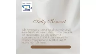Fastest GST Filing Software TallyKonnect