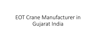 EOT Crane Manufacturer in Gujarat India