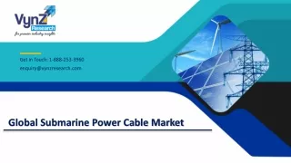Submarine Power Cable Market Share, Value, Status, Growing Demand and Forecast