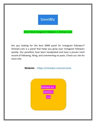 smm panel instagram followers smmwiz com
