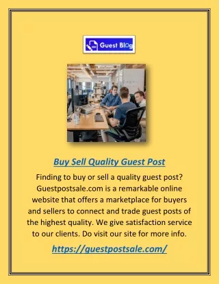 Buy Sell Quality Guest Post | Guestpostsale.com