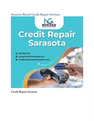 Sarasota Based Credit Repair Services