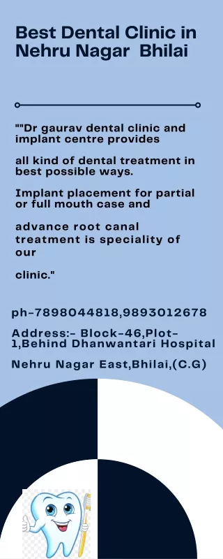 Best Dental Clinic in Nehru Nagar  Bhilai