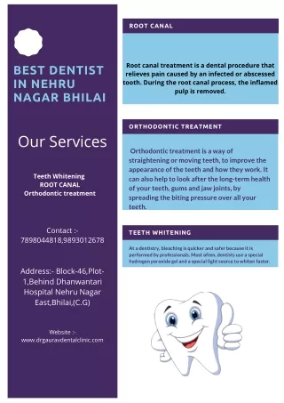 best dentist in nehru nagar bhilai