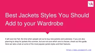 best jackets styles you should add to your wardrobe