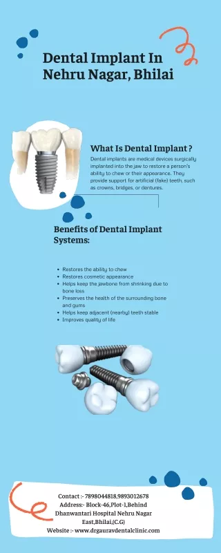 Dental Implant in Nehru Nagar  Bhilai