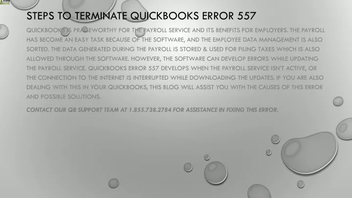 steps to terminate quickbooks error 557