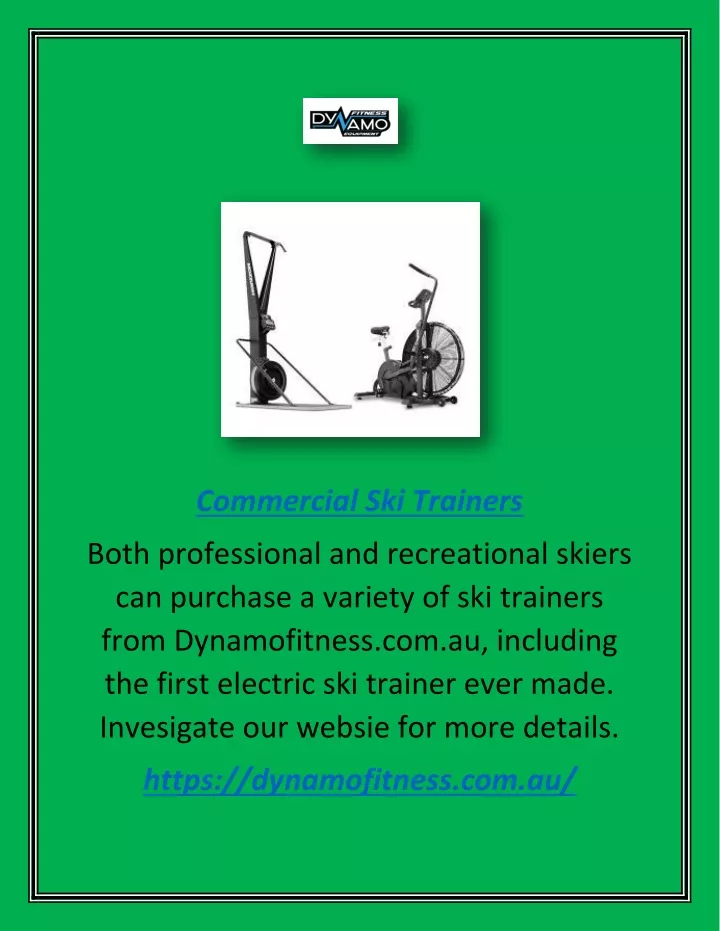 commercial ski trainers