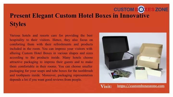 present elegant custom hotel boxes in innovative