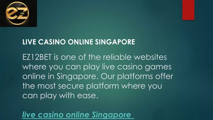 live casino online singapore