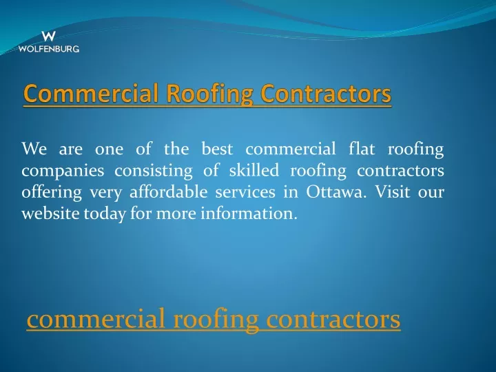 commercial roofing contractors