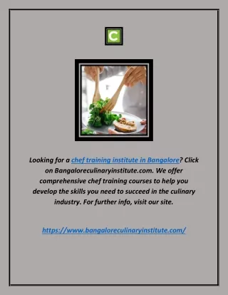 Chef Training Institute In Bangalore | Bangaloreculinaryinstitute.com