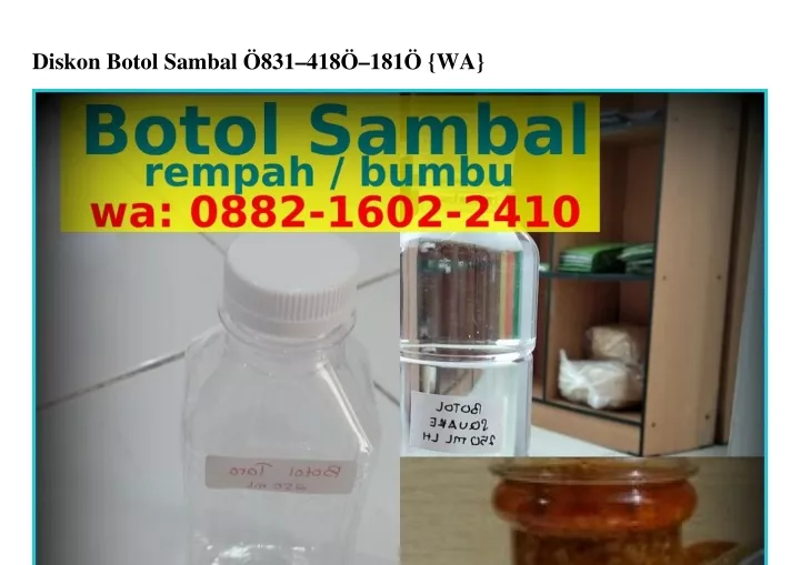 diskon botol sambal 831 418 181 wa