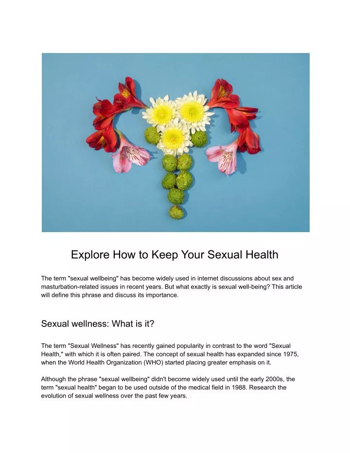 explore how to keep your sexual health