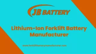 Lithium Ion Forklift Battery Manufacturers Companies in China